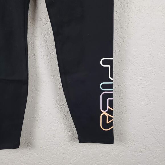 NEW! FILA Leggings Side Spellout Black - S - Picture 5 of 6